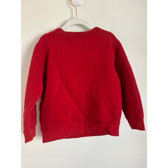 Polo Ralph Lauren Boys Holiday Bear Fleece Sweatshirt Size 5 Red Crewneck - Picture 5 of 6
